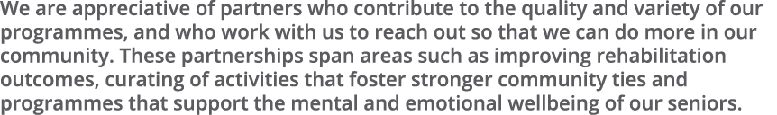 We are appreciative of partners who contribute to the quality and variety of our programmes, and who work with us to ...