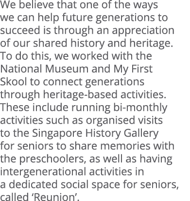 We believe that one of the ways we can help future generations to succeed is through an appreciation of our shared hi...